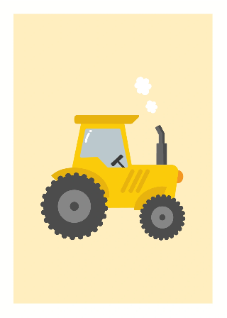Keltainen traktori