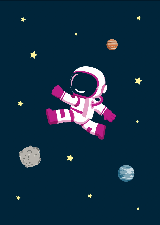 Vaaleanpunainen astronautti