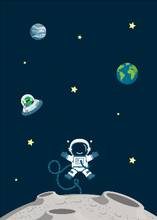 Astronautti planeetalla