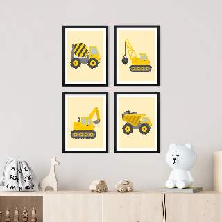 Esikatselu tuotteesta Julisteet: Keltainen traktori