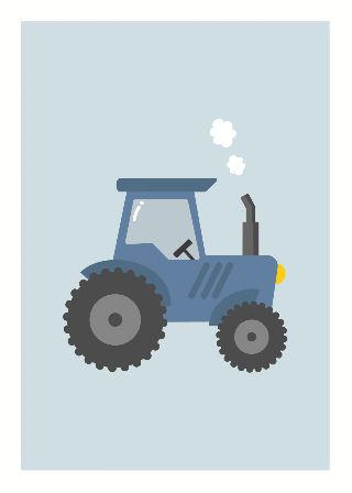 Esikatselu tuotteesta Julisteet: Sininen traktori