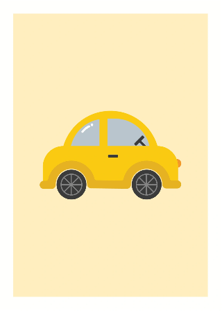 Esikatselu tuotteesta Julisteet: Keltainen auto