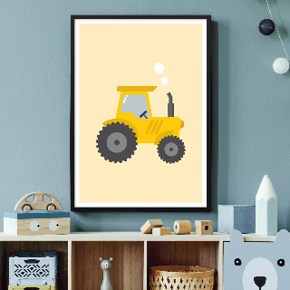Esikatselu tuotteesta Julisteet: Keltainen traktori