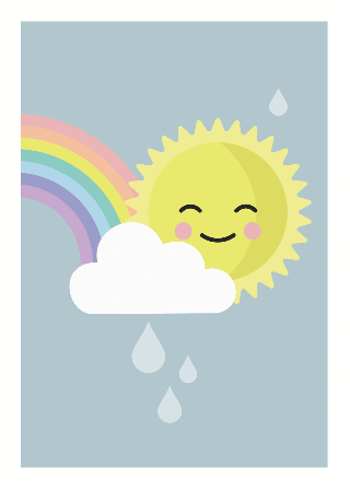 Esikatselu tuotteesta Julisteet: Sateenkaari ja aurinko