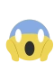 Pelästynyt emoji