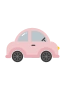 Vaaleanpunainen auto