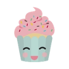 Vaaleanpunainen muffinsi