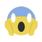 Pelästynyt emoji